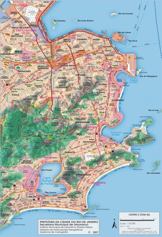 Cartina dei quartieri di Rio de Janeiro