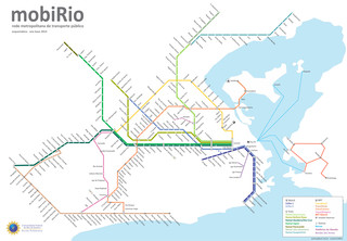 Cartina della rete ferroviaria Supervia di Rio de Janeiro